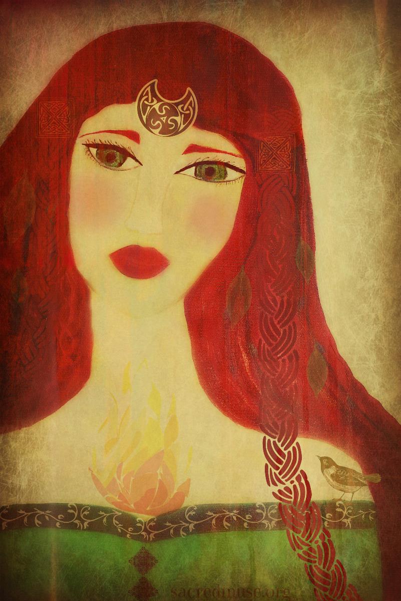 Brighid Celtic Goddess Painting By Sacred Muse 